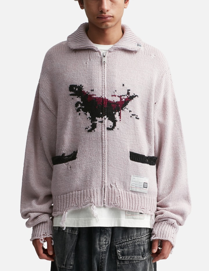 distressed DINOSAUR KNIT CARDIGAN Placeholder Image