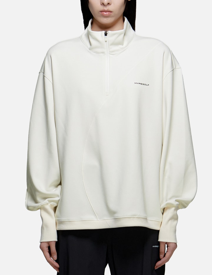 Hypegolf X Post Archive Faction (paf) Half-zip Sweatshirt In White