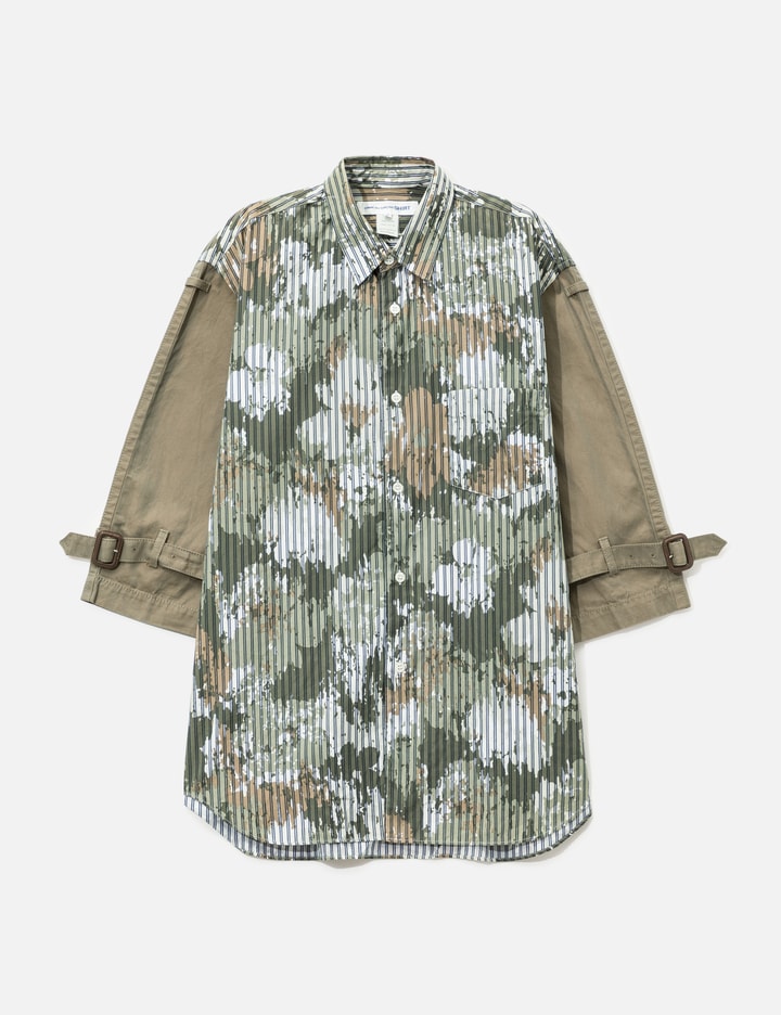 CDG Shirt Stripe Floral Print Shirt