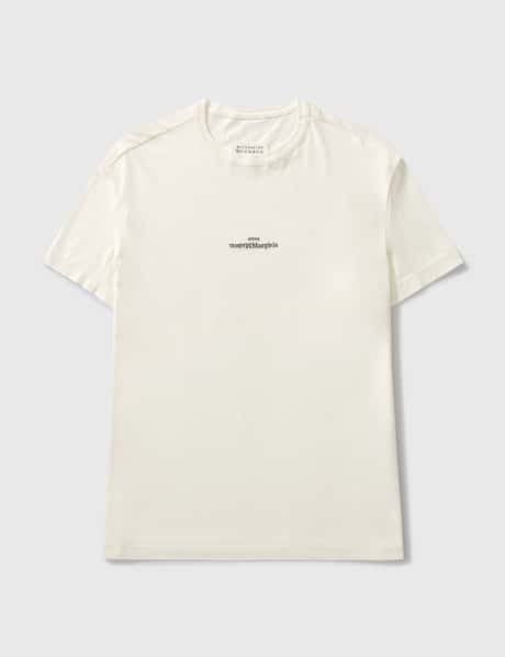 Upside Down Logo Sweatshirt in White - Maison Margiela