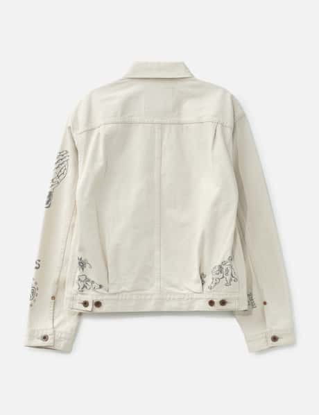Tattoo Flash Print Pocket Denim Jacket view 8