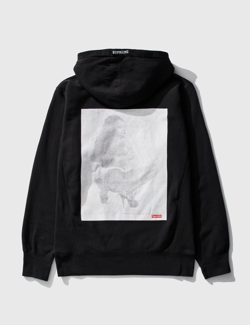 supreme print hoodie