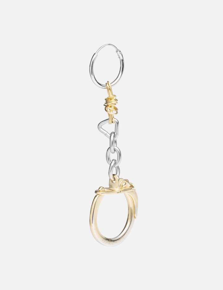 Maison Margiela Key Holder Earring In Gold