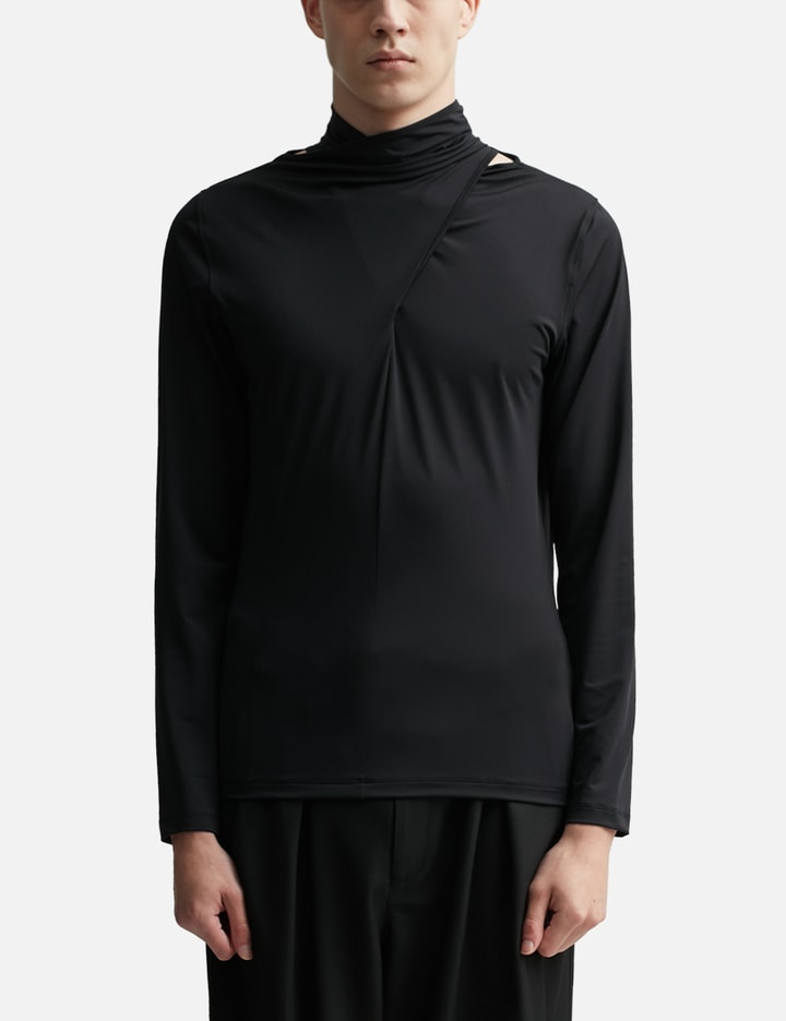 CROSSED COLLAR LS TOP Placeholder Image