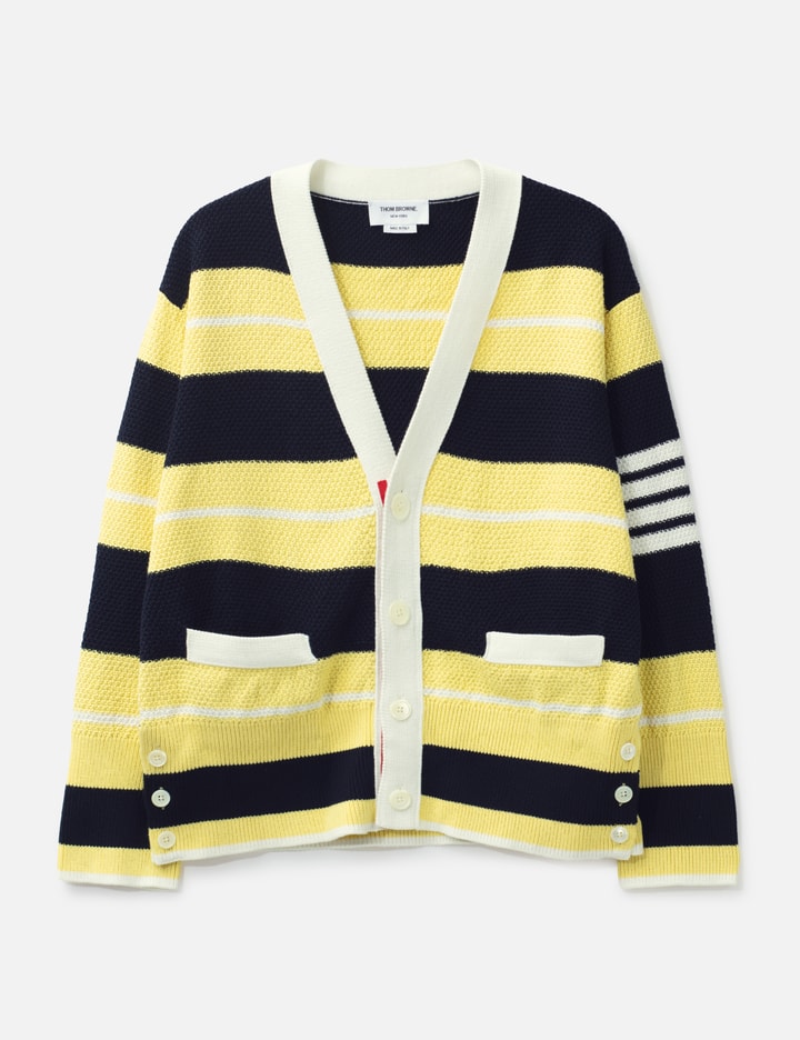 Thom Browne Seed Stitch 4-Bar Cardigan