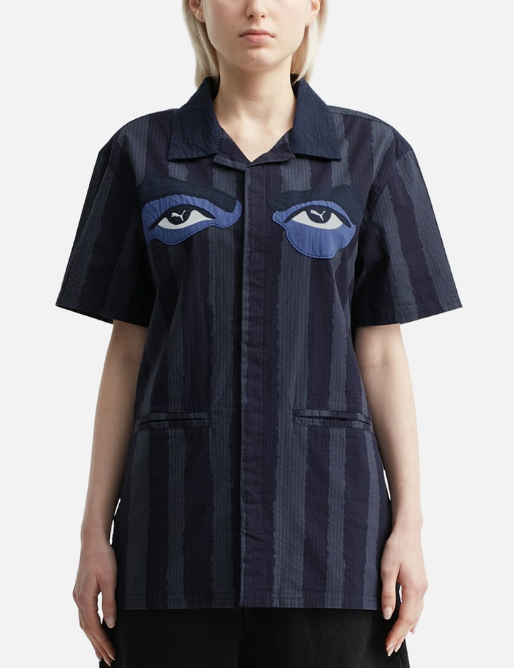Puma X Kidsuper Stripe Cotton Seersucker Camp Shirt
