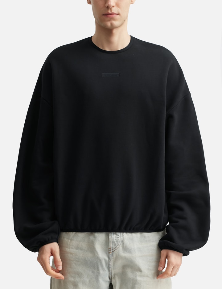 Essentials Modern Fleece Crewneck In Black