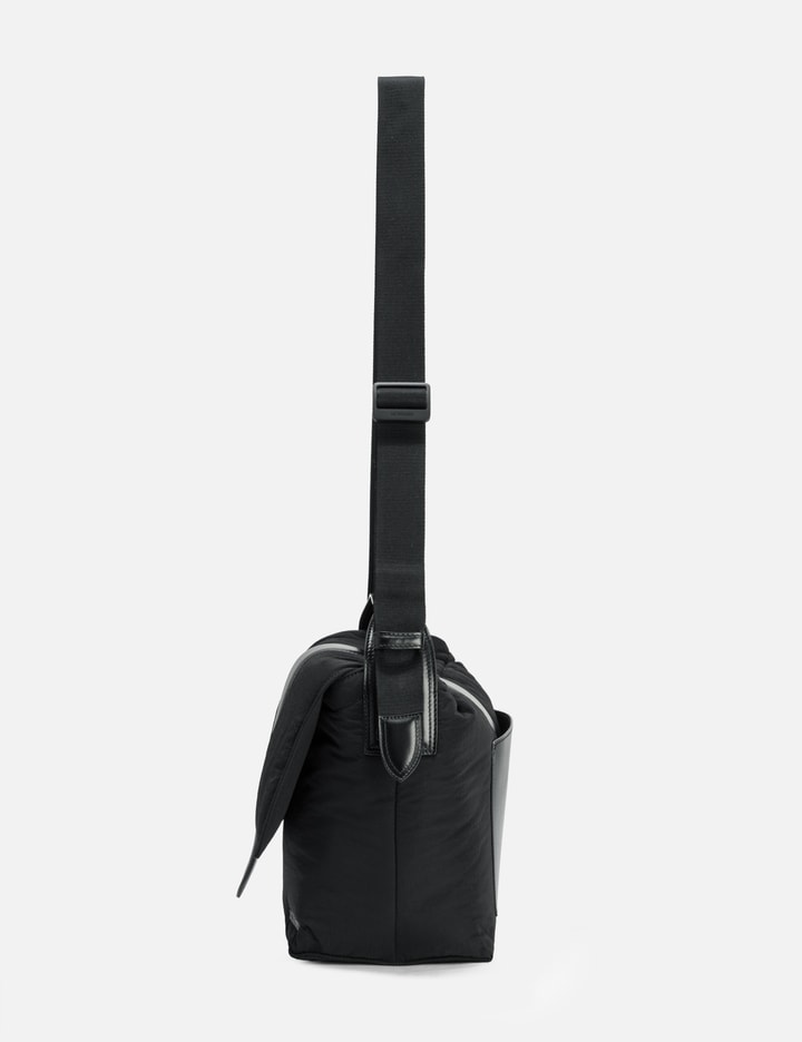 Shop Jacquemus Nylon Messenger Bag In Black