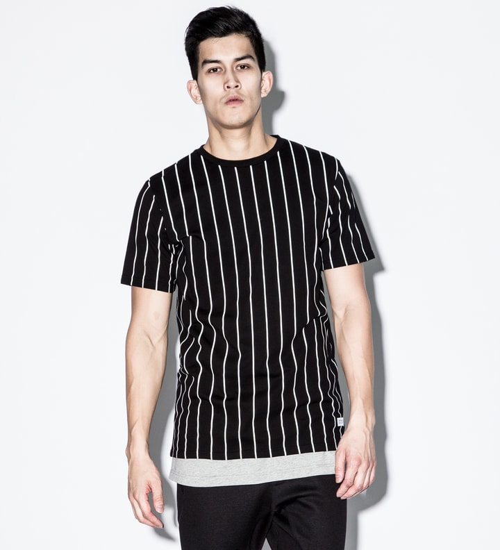 Black Pinstripe T-Shirt Placeholder Image