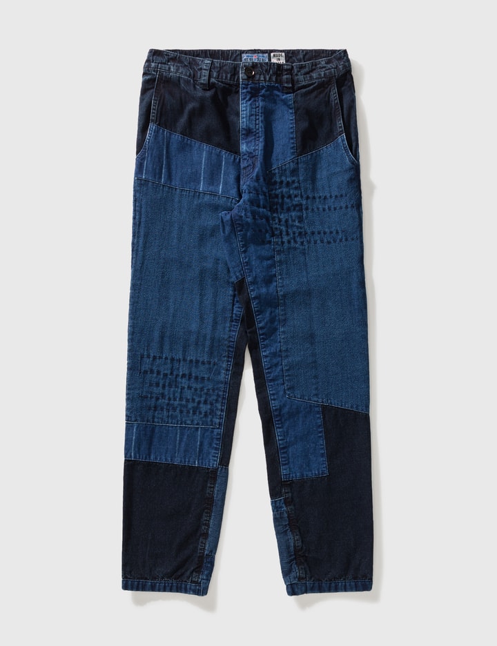 Indigo Matsuri Cross Nenrin Patchwork Pants Placeholder Image