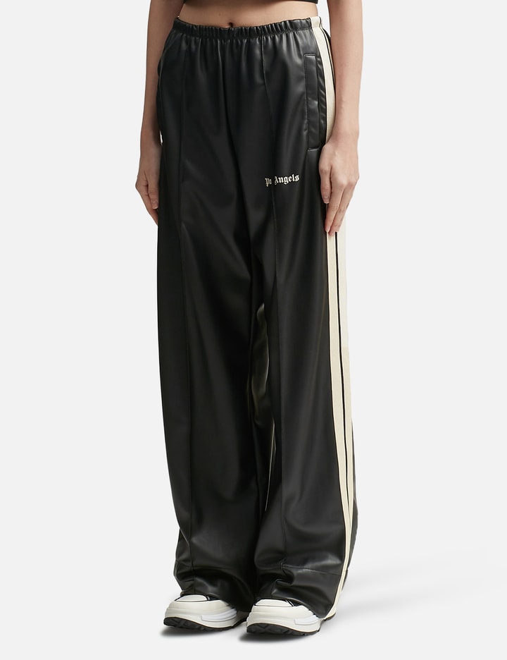 Palm Angels - Leather Effect Loose Track Pants