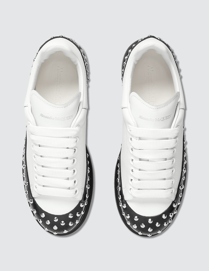Studded Raised-sole Low-top Leather Trainers Placeholder Image