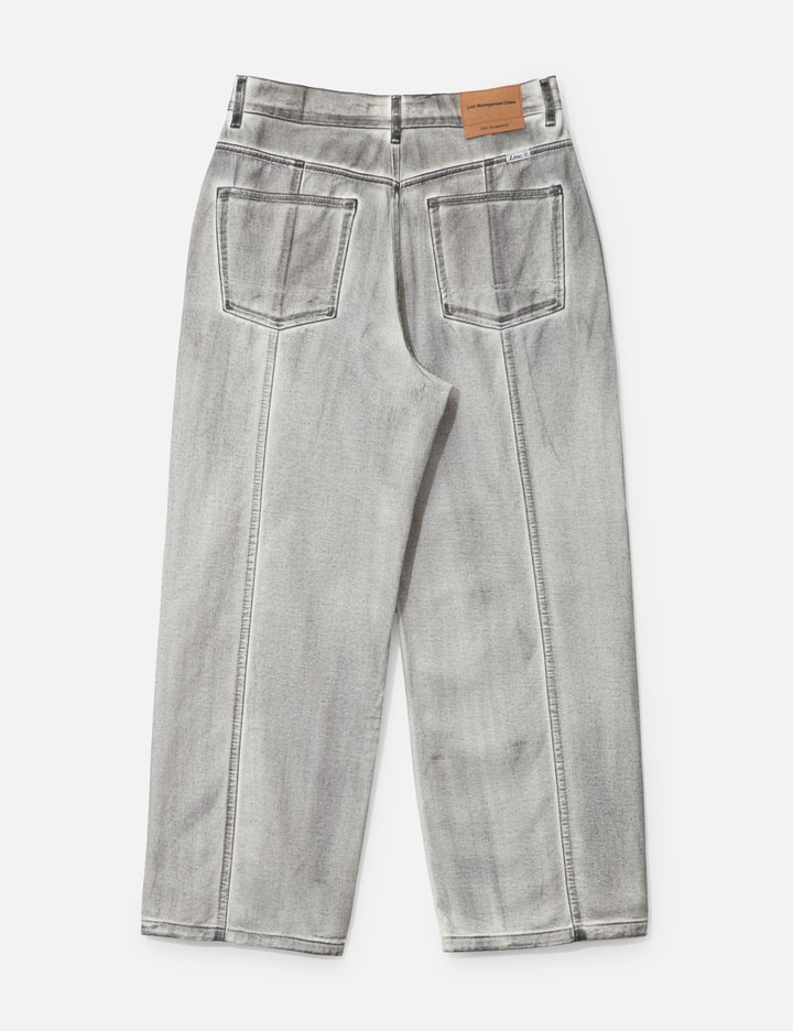 Dirty Washed Wide Denim Pants Placeholder Image