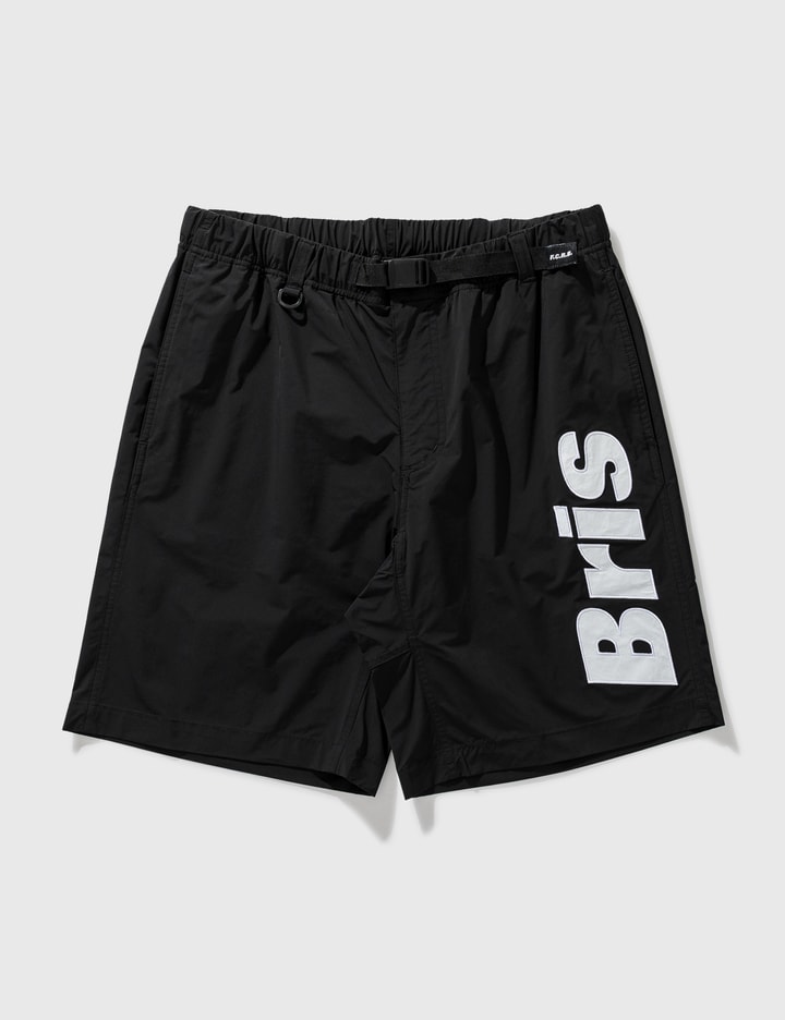 F.c. Real Bristol Logo Appliqué Adjustable Shorts In Black