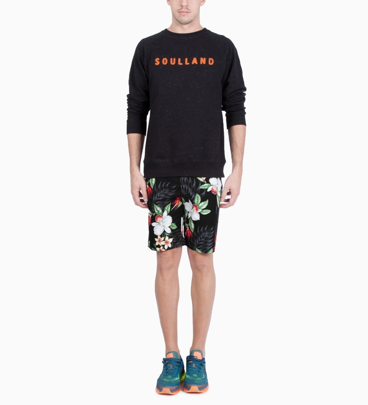 Black Hawaiian Flower Shorts Placeholder Image