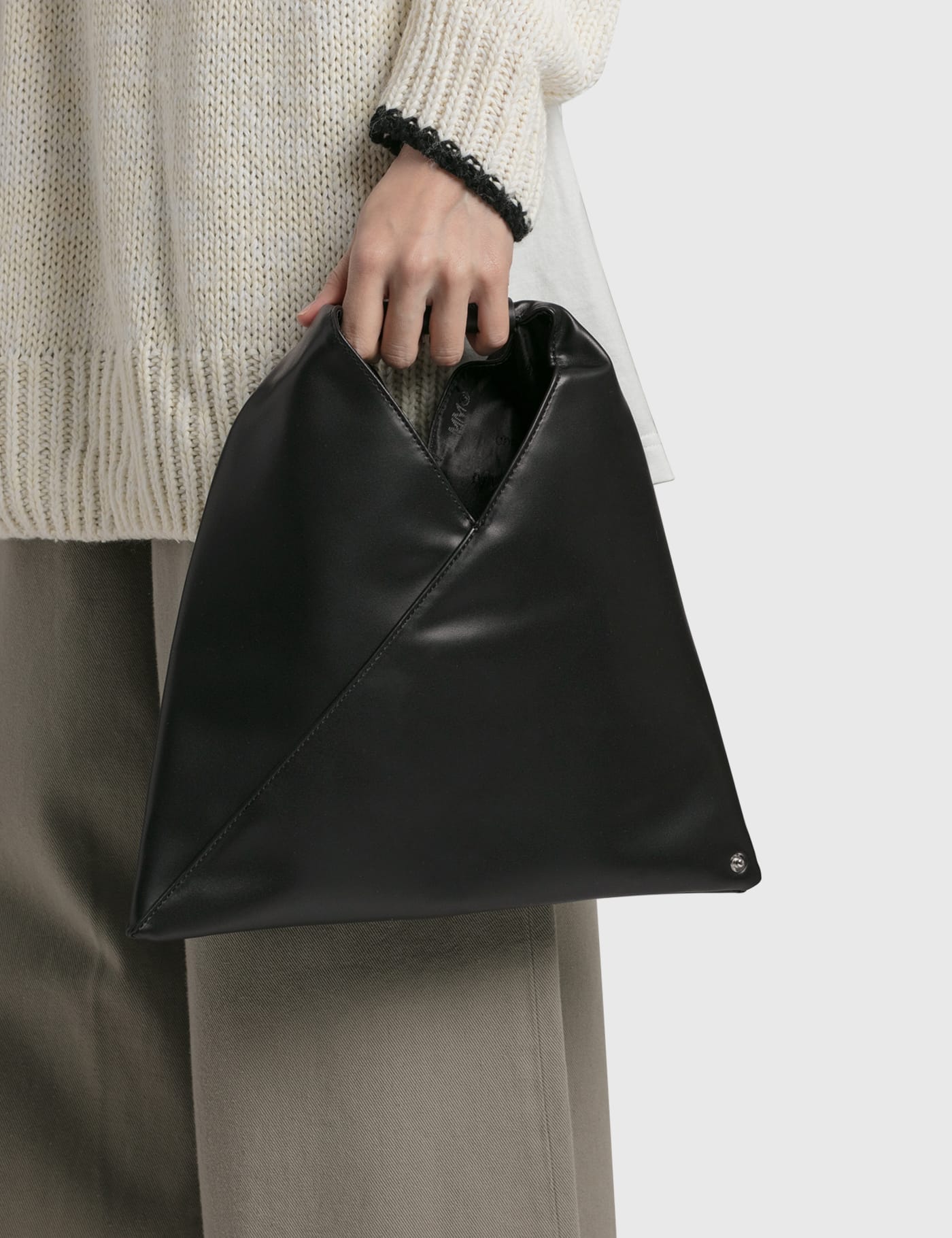 MM6 Maison Margiela Japanese Leather Shoulder Bag   Black for Women