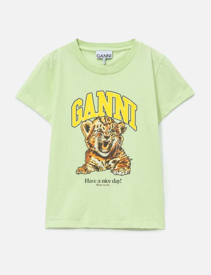 Ganni Baby Fit T-Shirt With Tiger