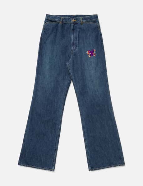 Papillon Embroidery Boot-Cut Jean - 12oz Denim view 7
