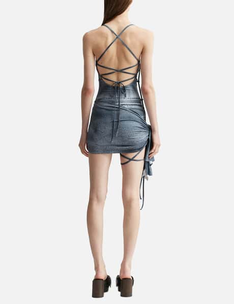 Denim Printed Swimsuit view 12