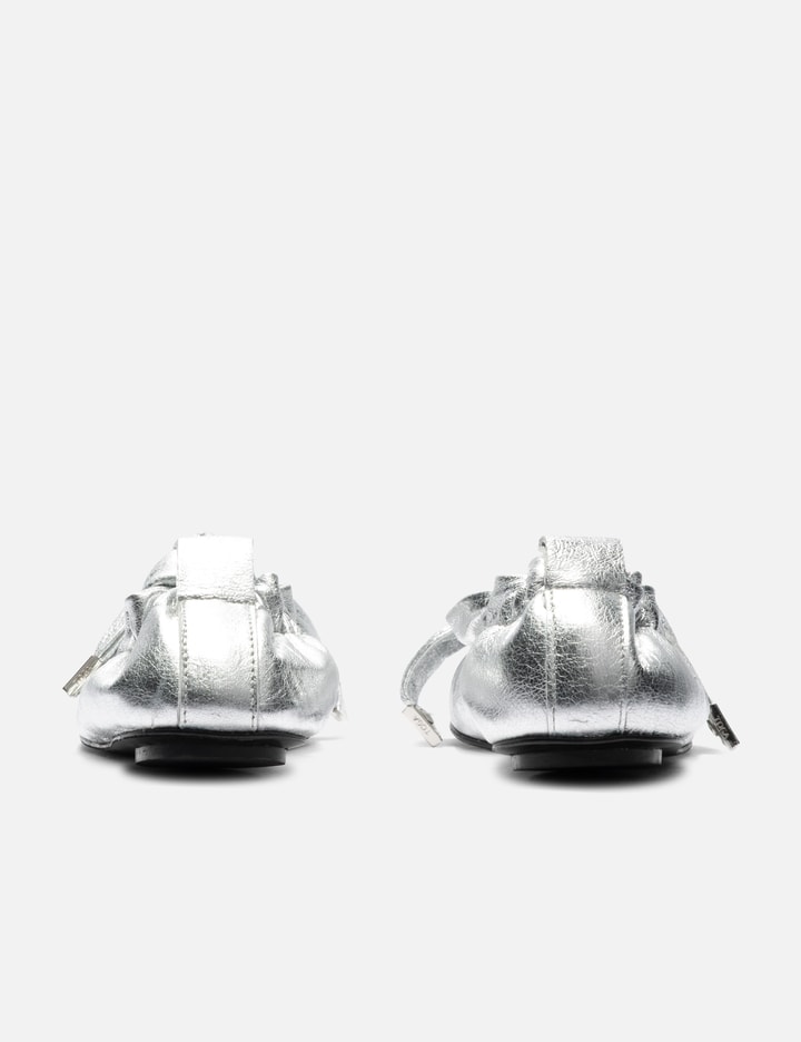 Toga Pulla Silver Soft Leather Ballet