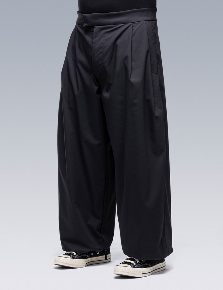 Shop Acronym Micro Twill Pleated Trouser In Black