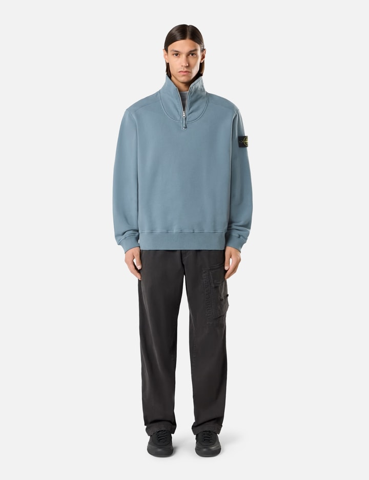Stone Island Brushed Organic Cotton Fleece Comfort-Fit Half-Zip Sweatshirt