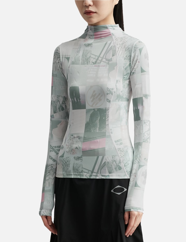 Printed Mock Neck Cycling Jersey Top Placeholder Image