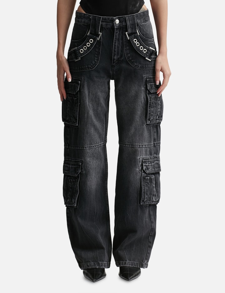 Misbhv Harness Strap Cargo Trouser In Black