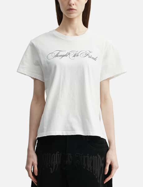 "Sera" Cursive Fitted T-Shirt In White view 10