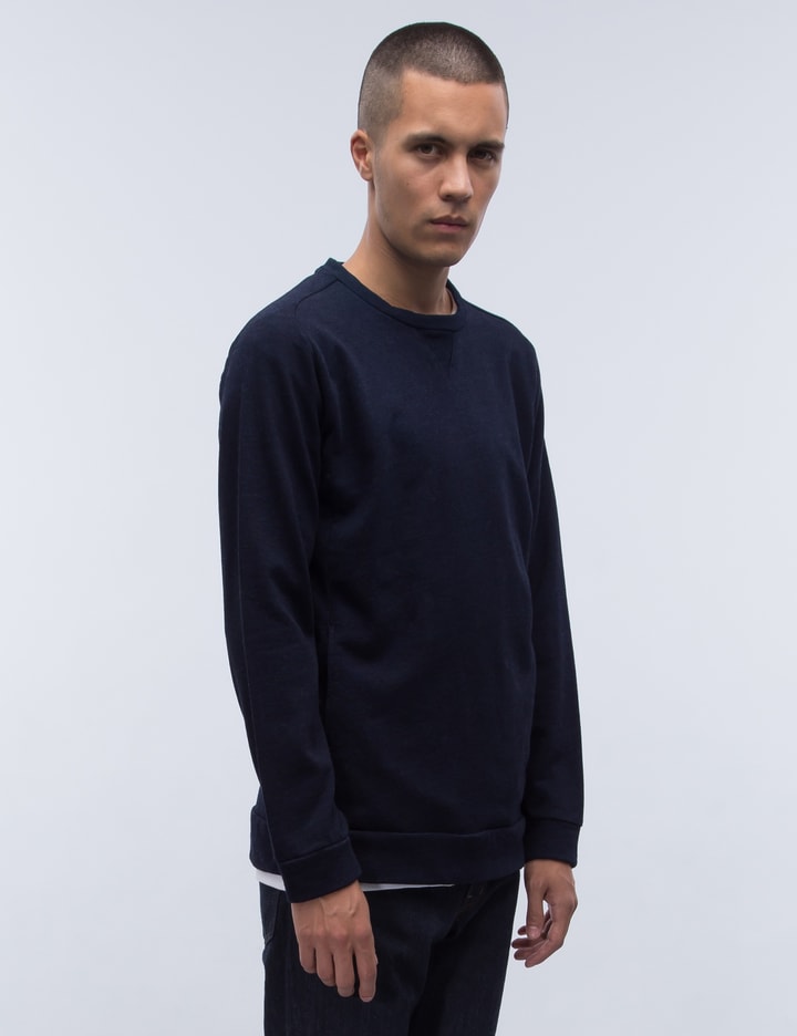 Mod Indigo Yarn Dyed Crewneck Sweatshirt Placeholder Image