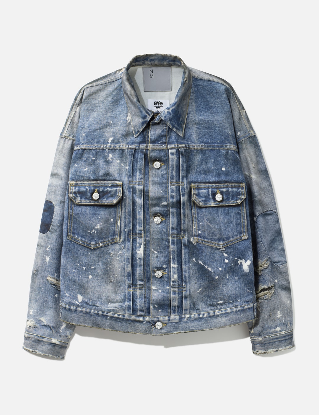 X New Manual Cotton Nylon Twill Transfer Printed Trucker Jacket view 7