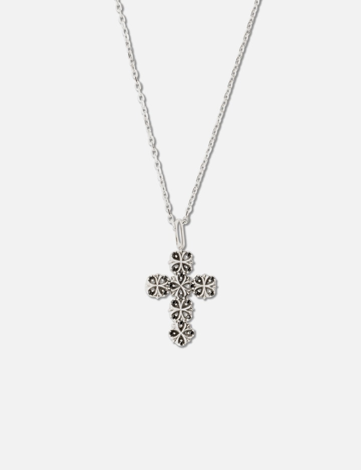 Midnightfactory Maltese-cross Quadruplets Cross Pendant Necklace