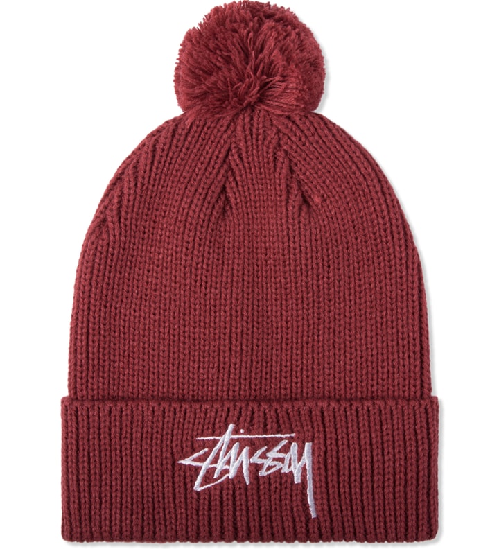 Dark Red Stock Pom Beanie Placeholder Image