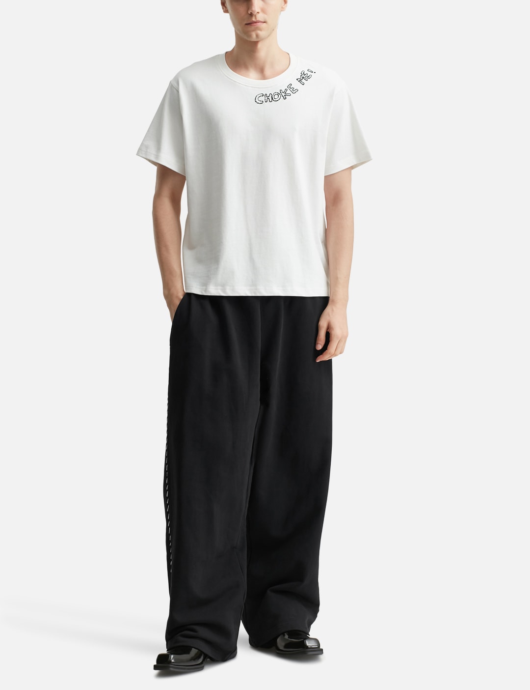White Choke Me T-Shirt view 16