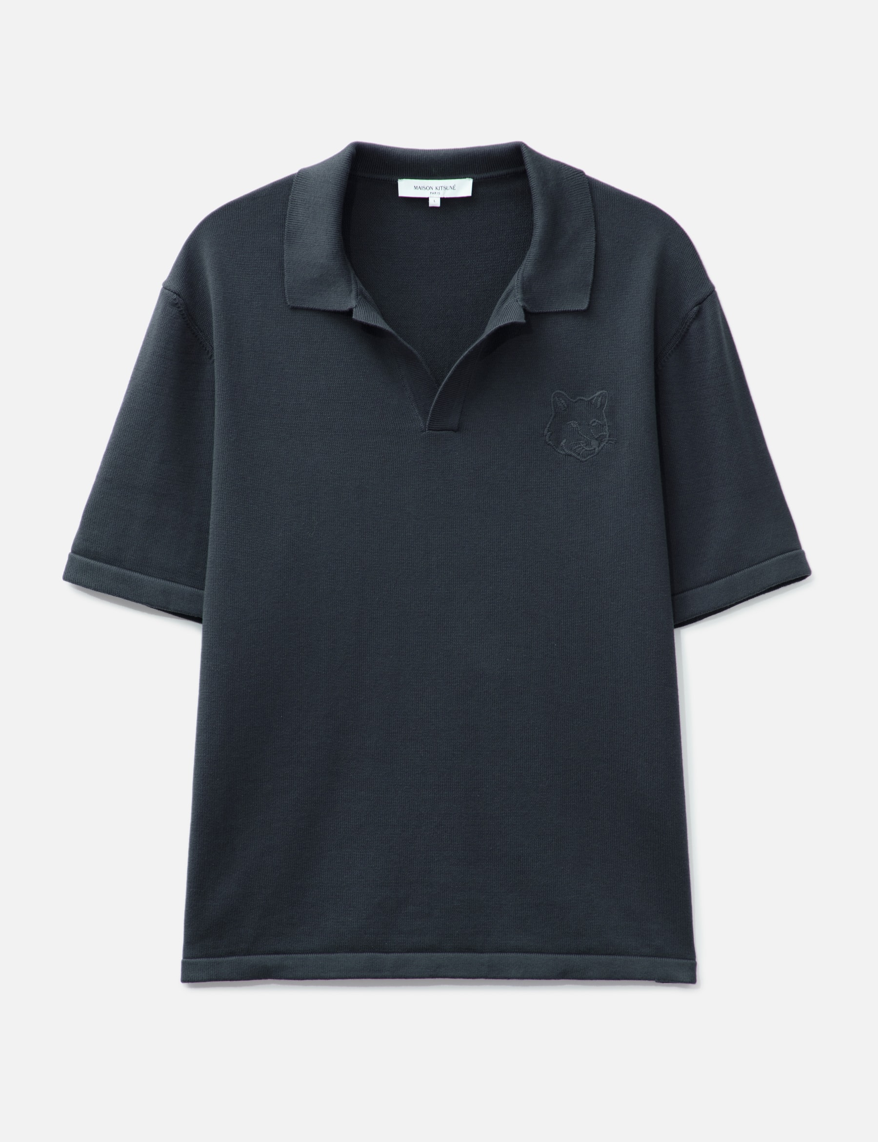 Bold Fox Head Embroidered Knitted Polo view 16