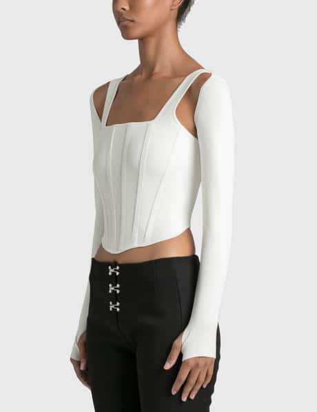 dion lee pointelle corset dress Buy Dion Lee Black Pointelle Corset Dress For Women Online