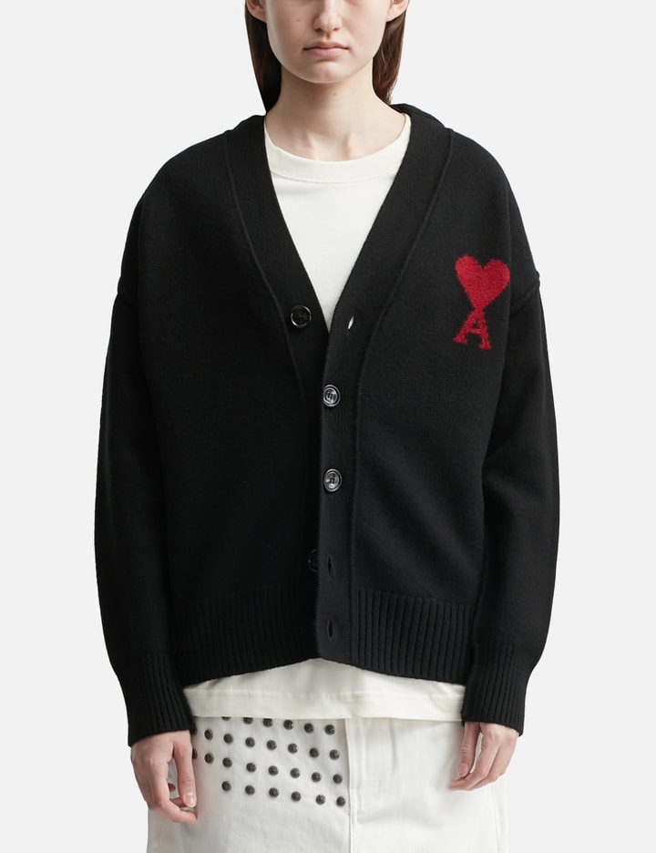 Cardigan With Contrasted Ami De Coeur Placeholder Image