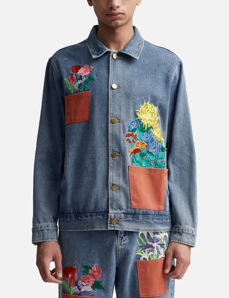 KidSuper - FLOWER POTS DENIM JACKET | HBX