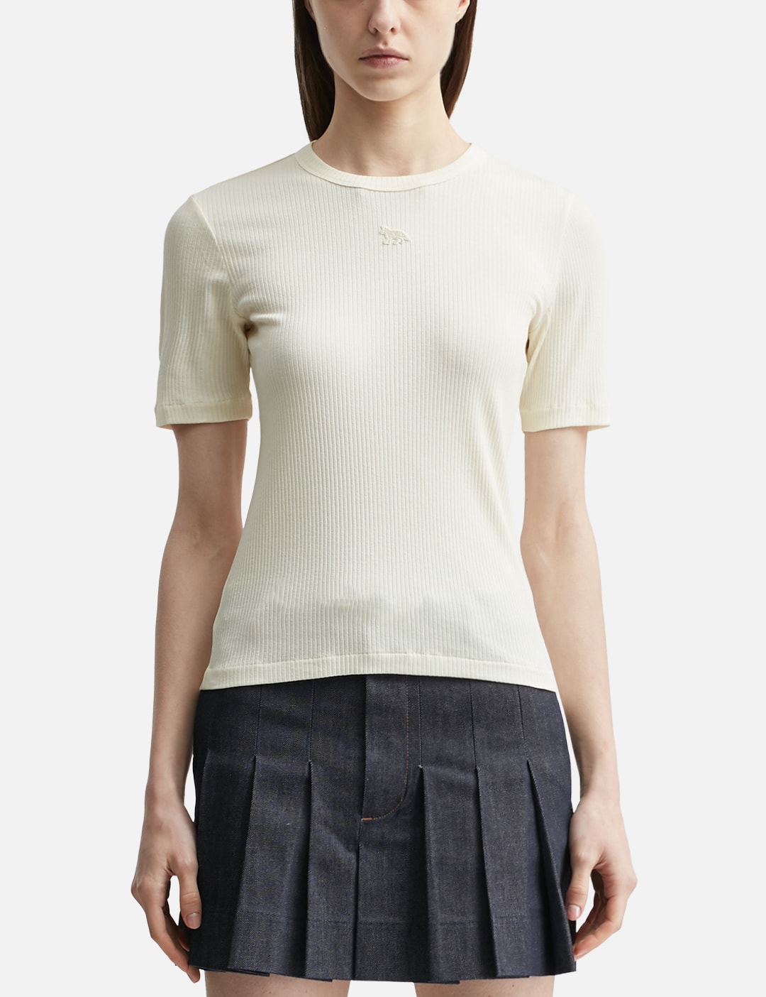 Baby Fox Ribbed Fitted T-Shirt view 11