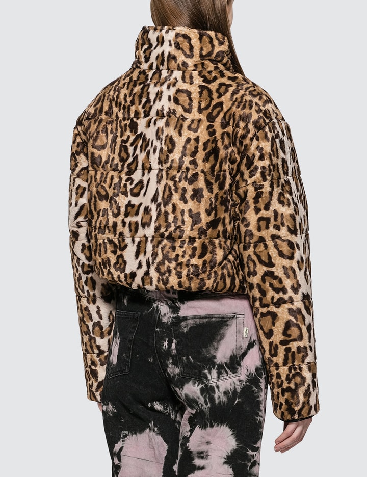 Faux Leopard Fur Puffer Pullover Jacket Placeholder Image
