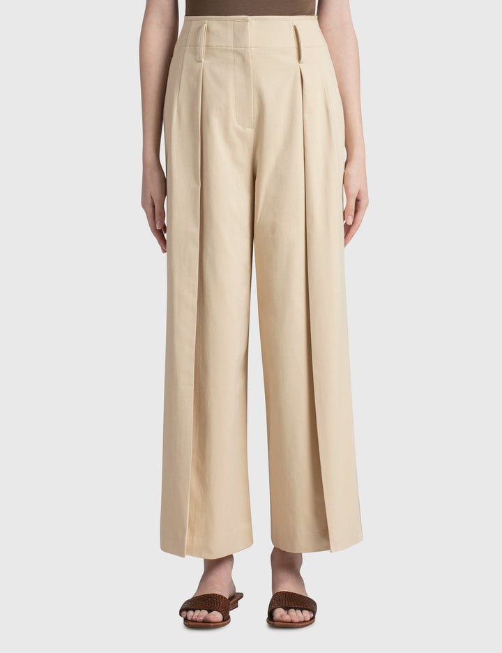 Lucca Cotton Wide-leg Slit Trousers Placeholder Image