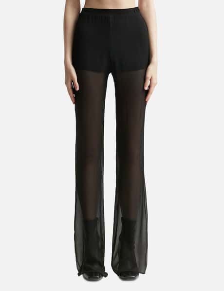 Nensi Dojaka - FLARED SHEER TAILORED TROUSERS  HBX - Globally Curated  Fashion and Lifestyle by Hypebeast