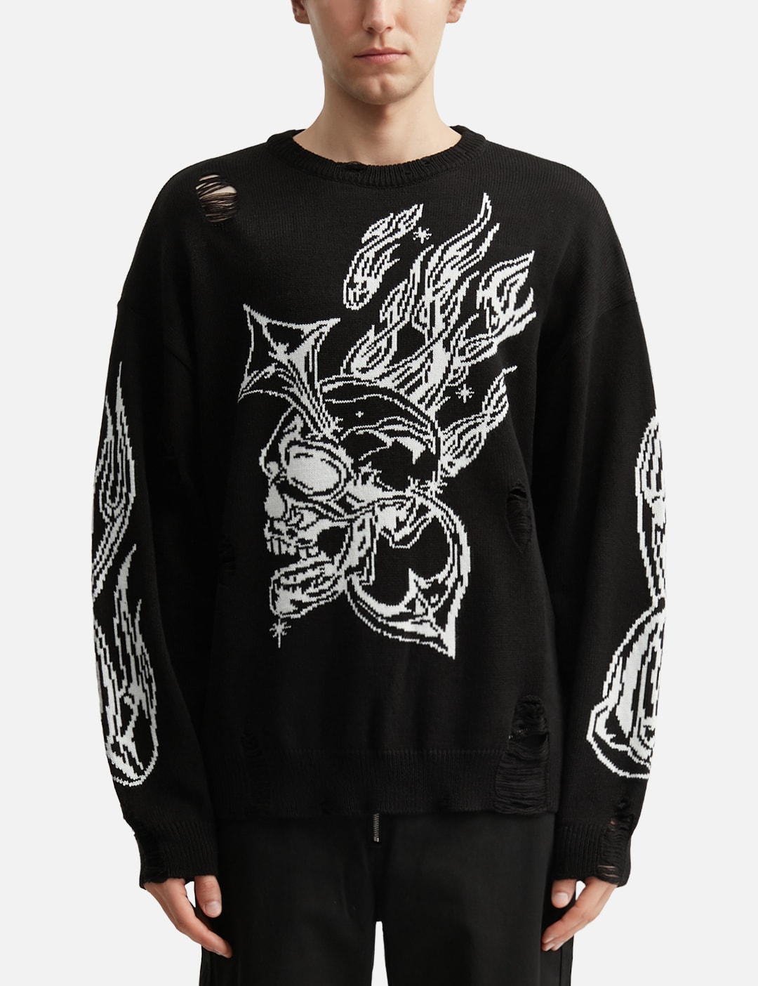 Chrome Skull Knit Sweater view 18