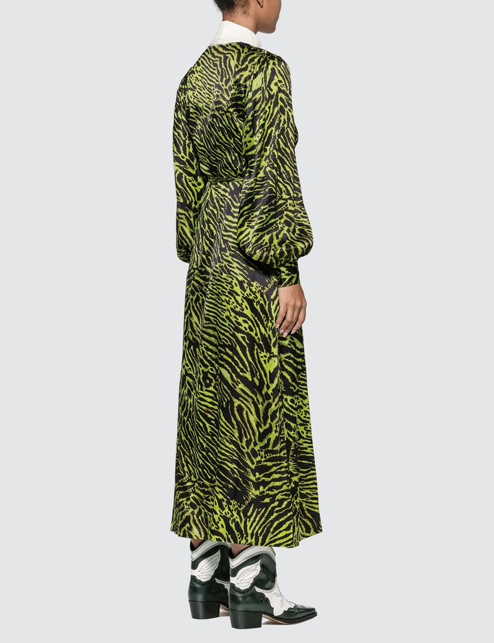 Silk Strech Satin Wrap Dress Placeholder Image