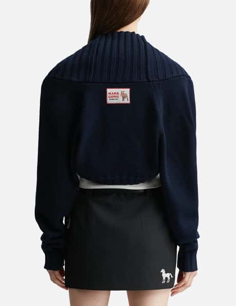 Navy Blue Knit Bolero view 12