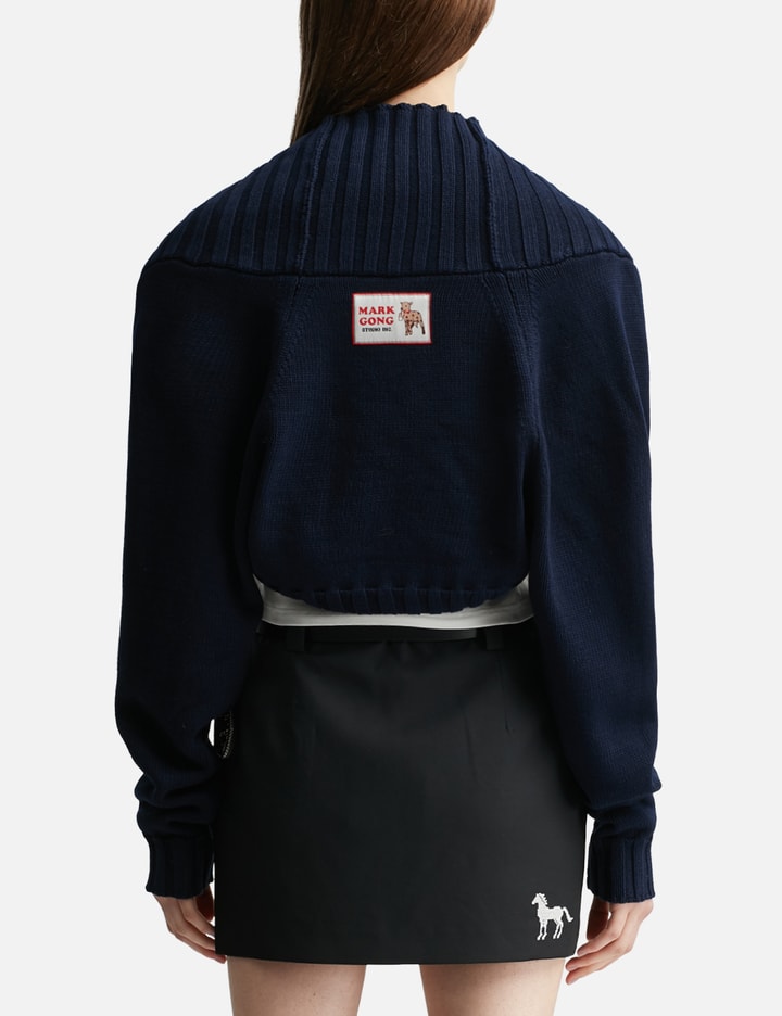 Navy Blue Knit Bolero view 4