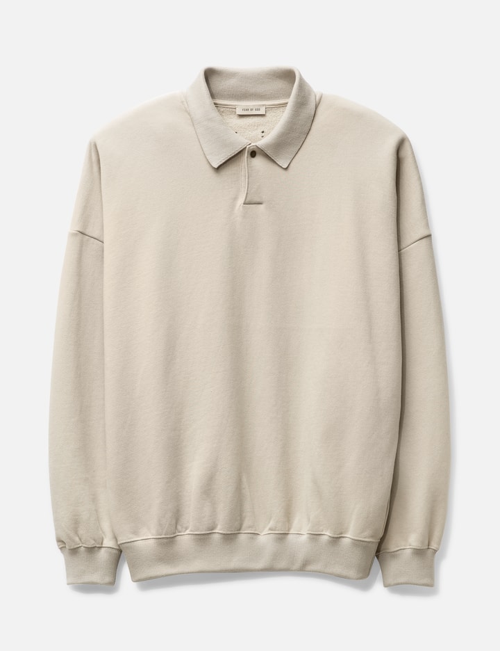 Fear Of God Taupe Press-stud Polo In Beige