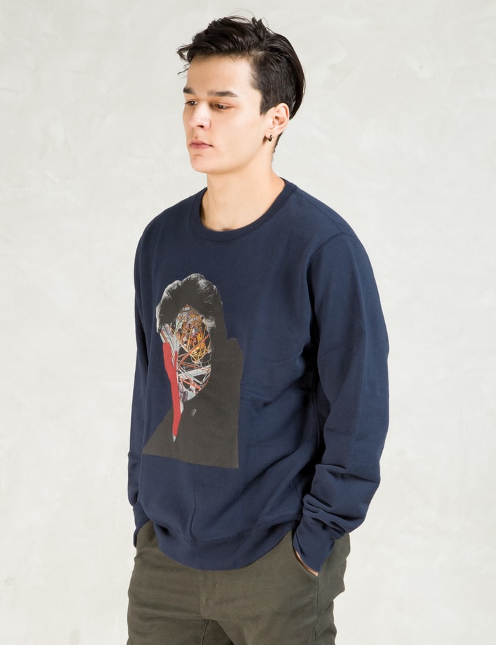 Navy "Red Face" Graphic Crewneck Sweatshirt Placeholder Image