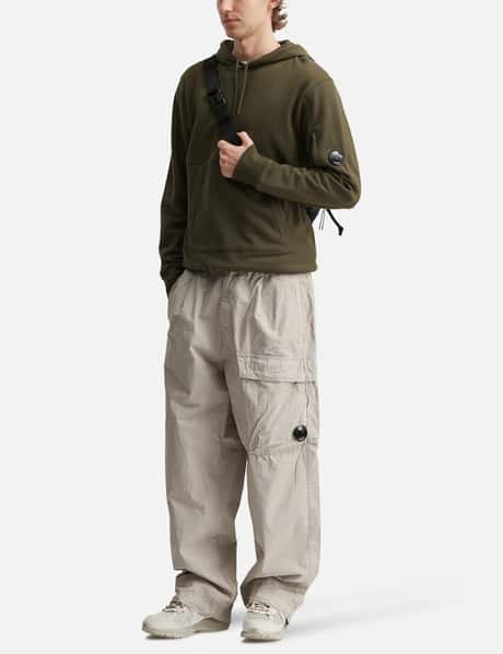 Diagonal Raised Fleece Hooded Lens Sweatshirt view 14