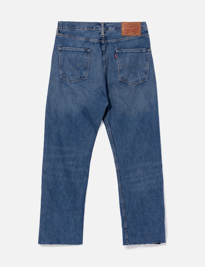 Levi's 501 Pleated Crop Jeans In Blue